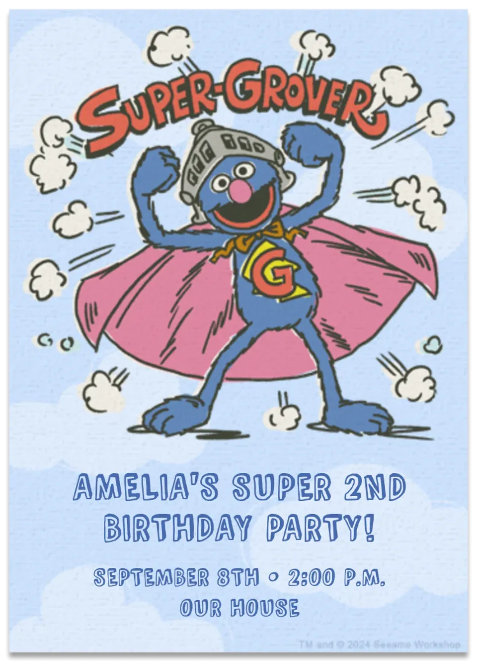 Super Grover Vintage card
