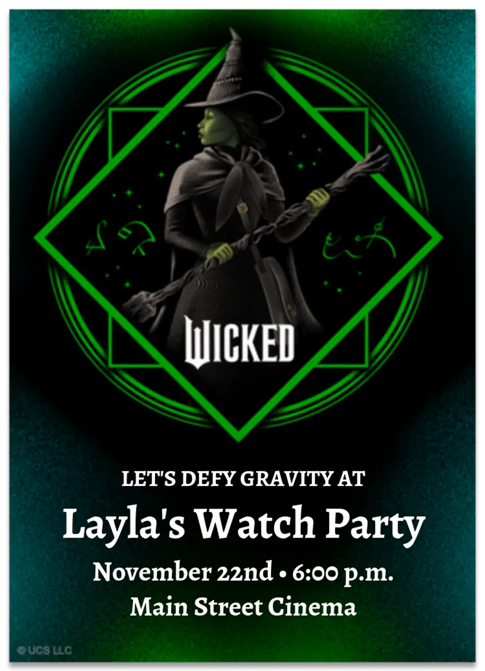 Wicked | Elphaba card