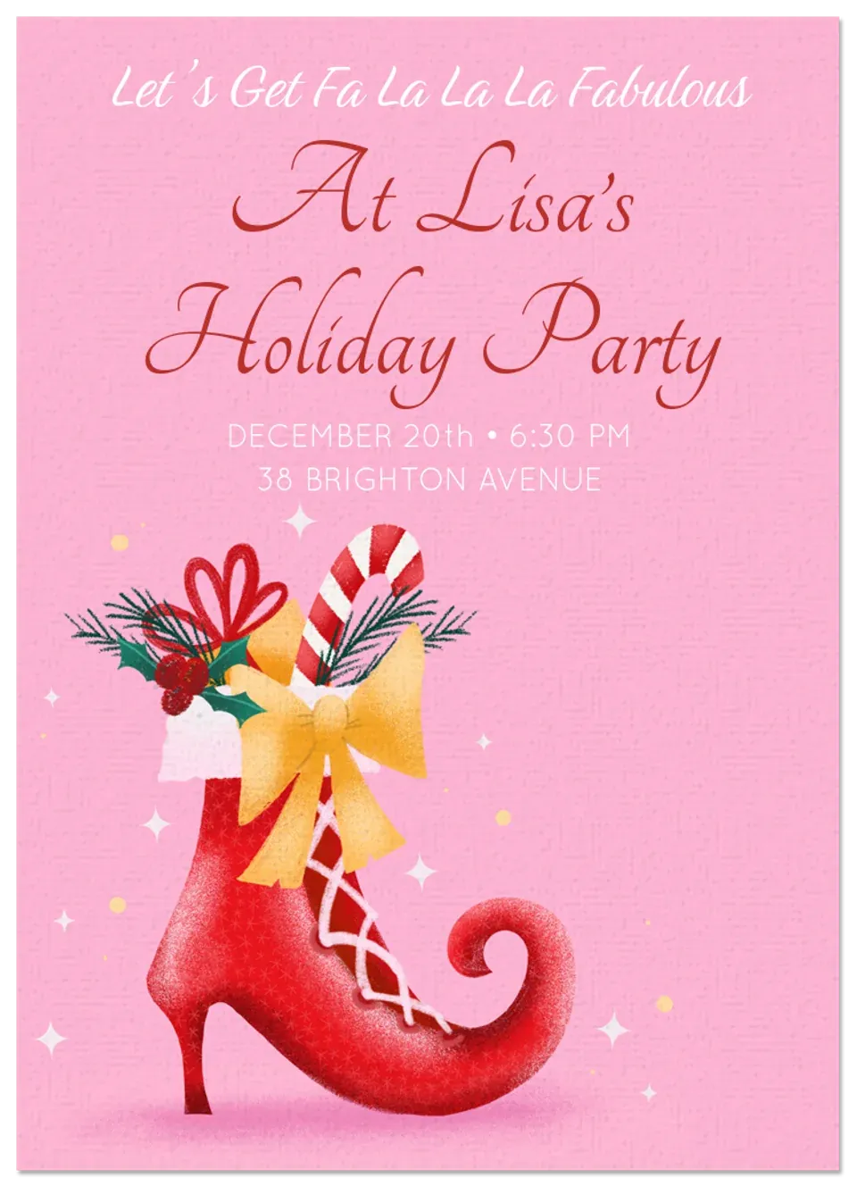 Holiday Girl's Night card