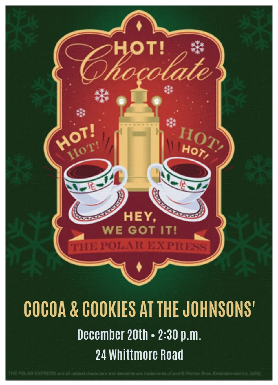 Polar Express | Hot Chocolate card