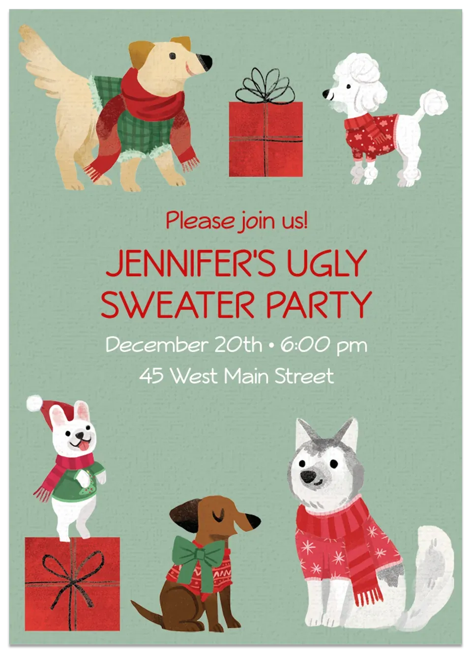Dog Ugly Sweaters card
