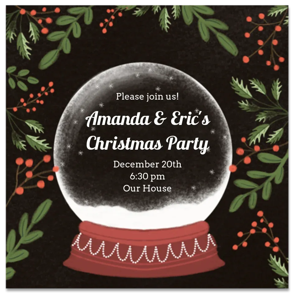 Holiday Snow Globe card