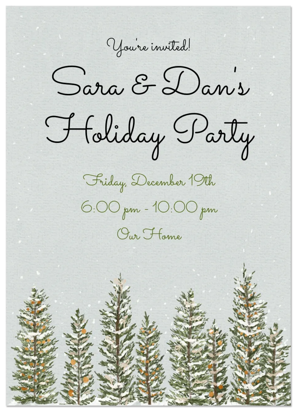 Rustic Holiday Pine card