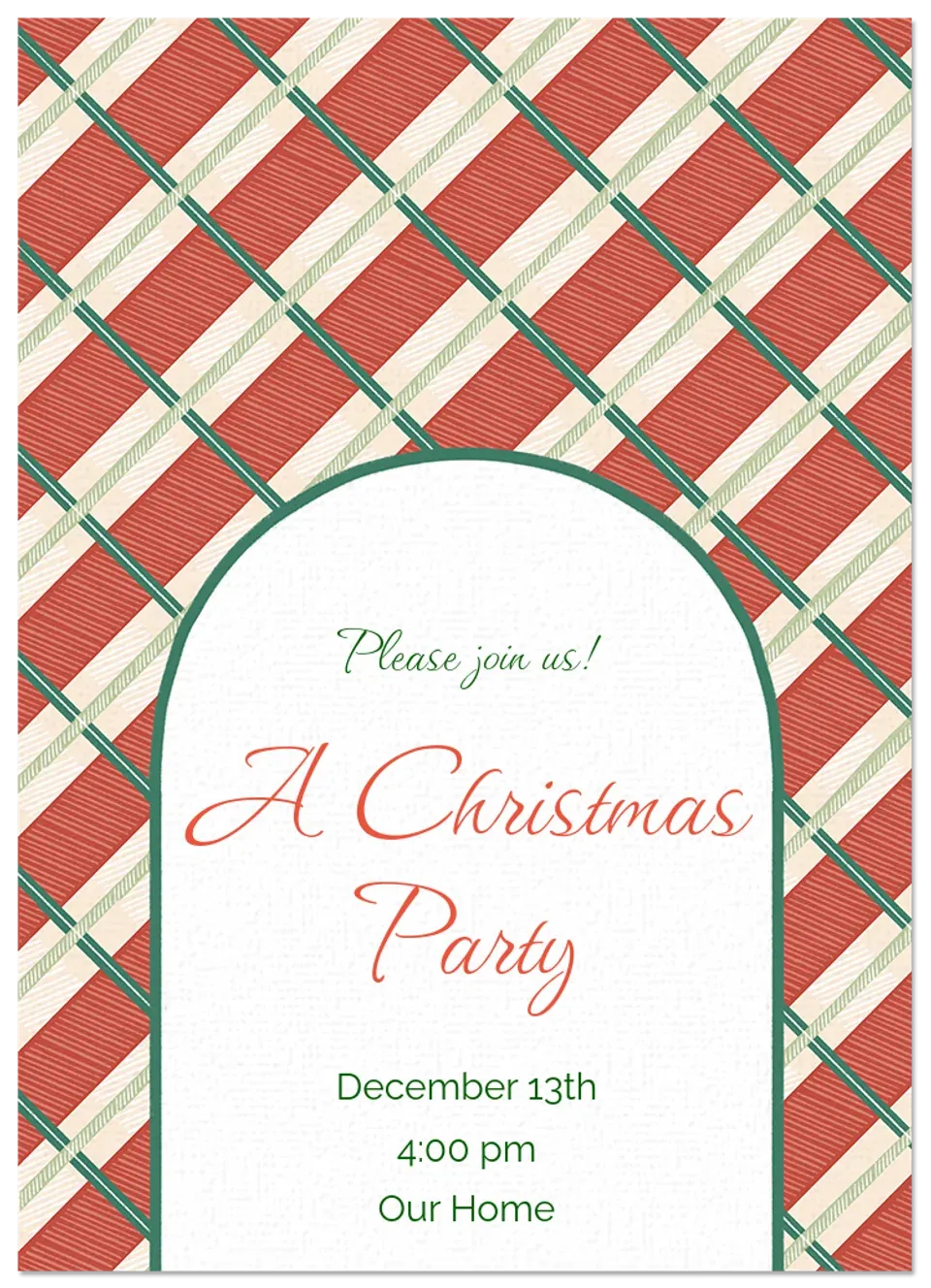 Holiday Pattern card