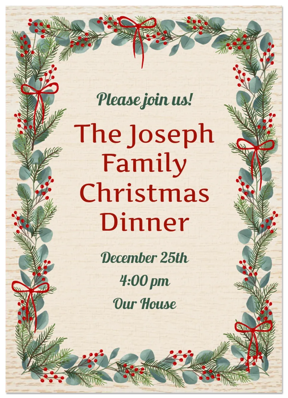 Festive Garland card