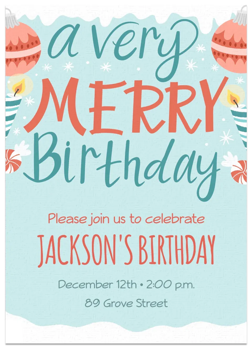 Very Merry Birthday card