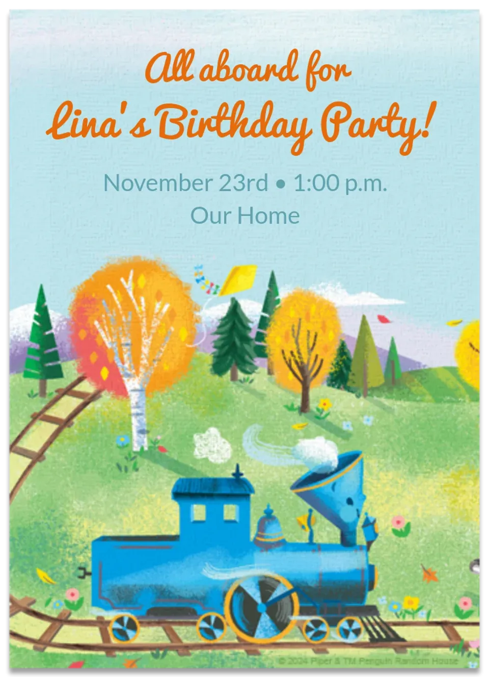 Little Engine Autumn card