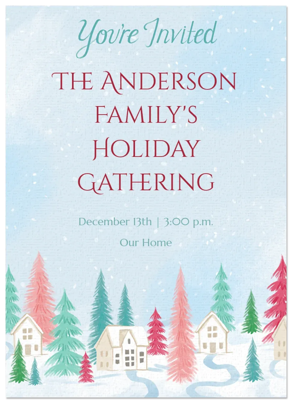 Bottle Brush Trees card