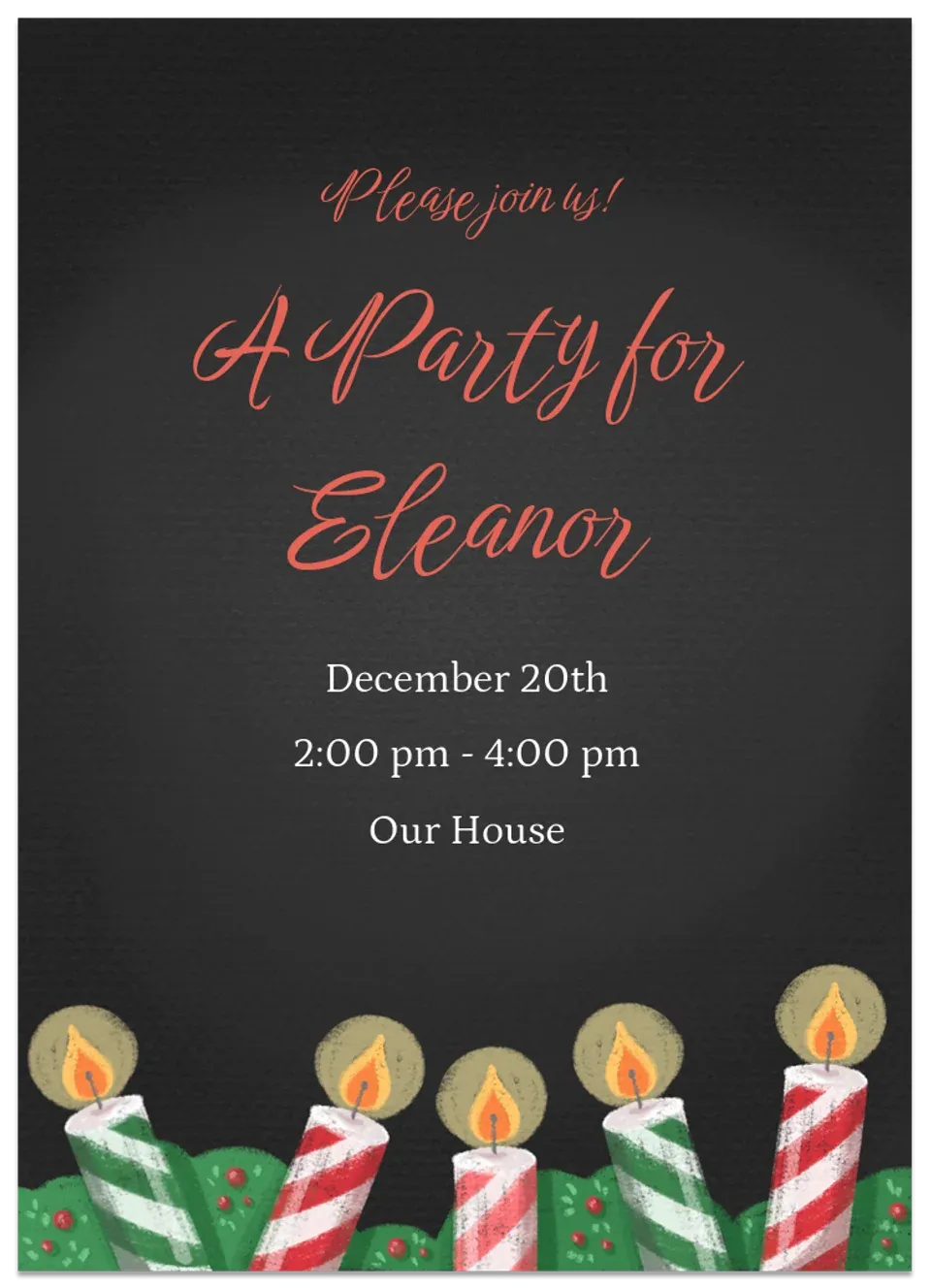 Merry & Bright Birthday Candles card