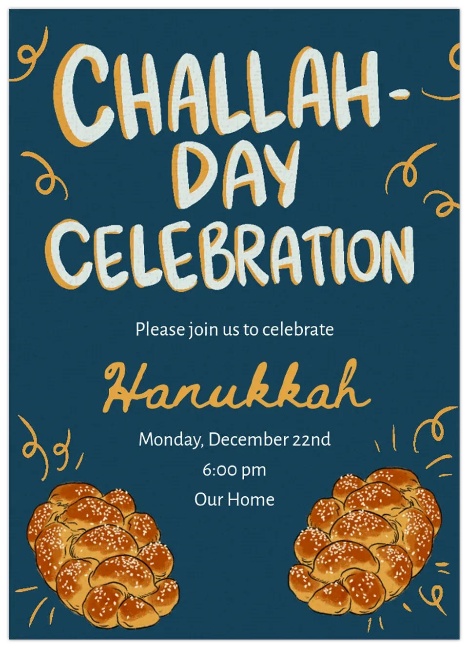 Challah-Day Celebration card