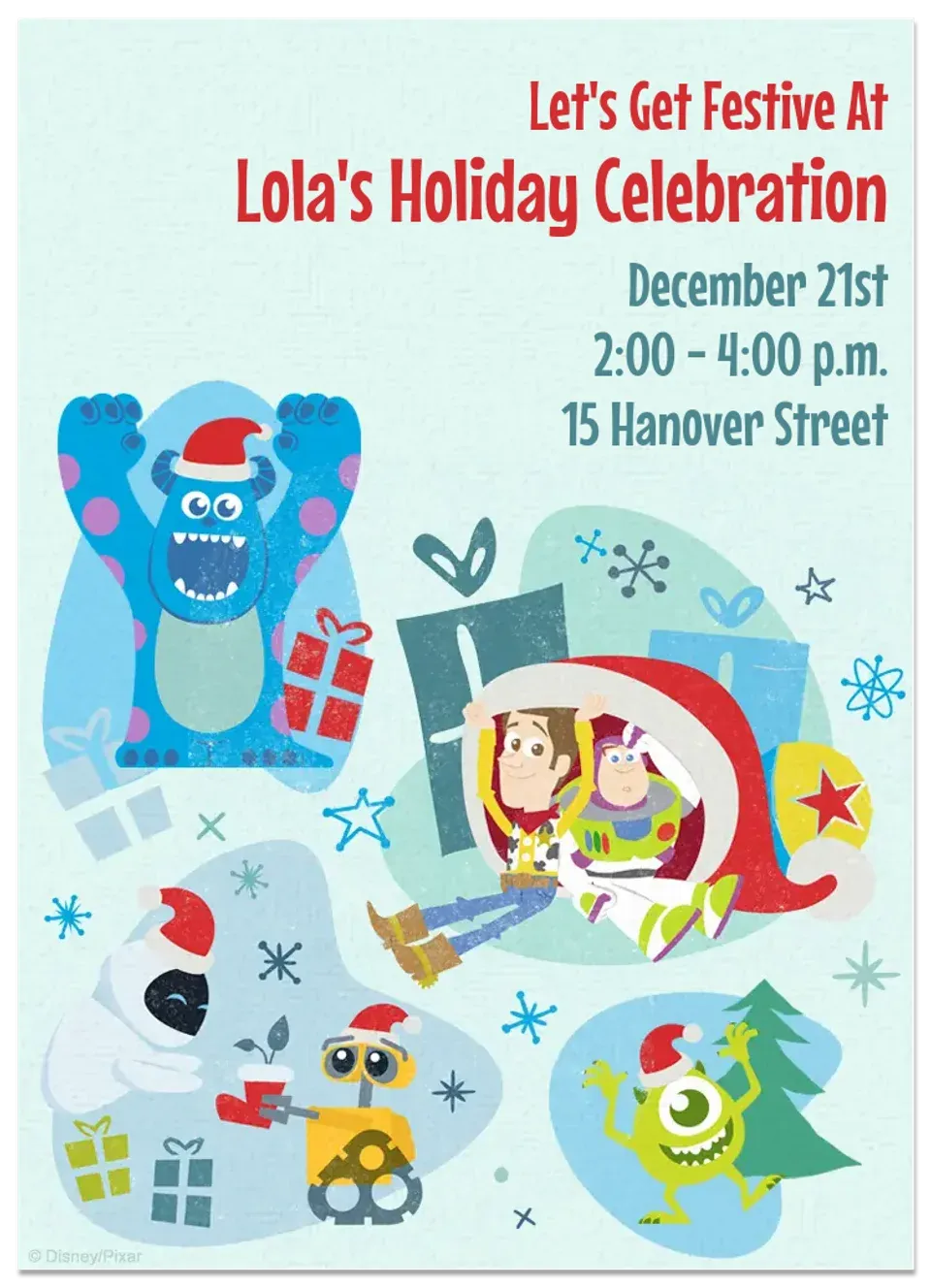 Pixar Holiday card