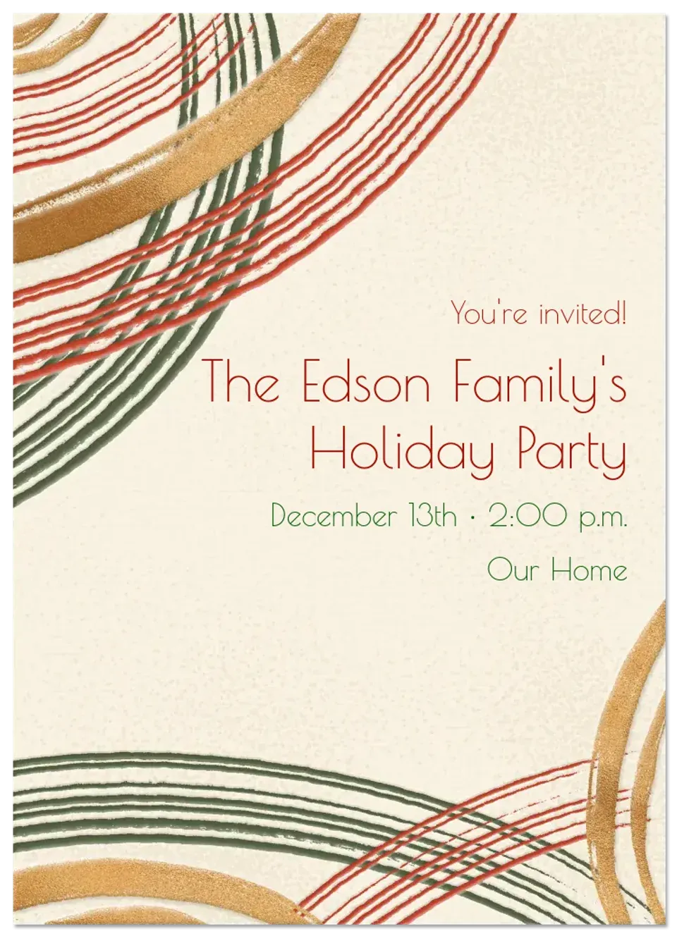 Abstract Holiday card