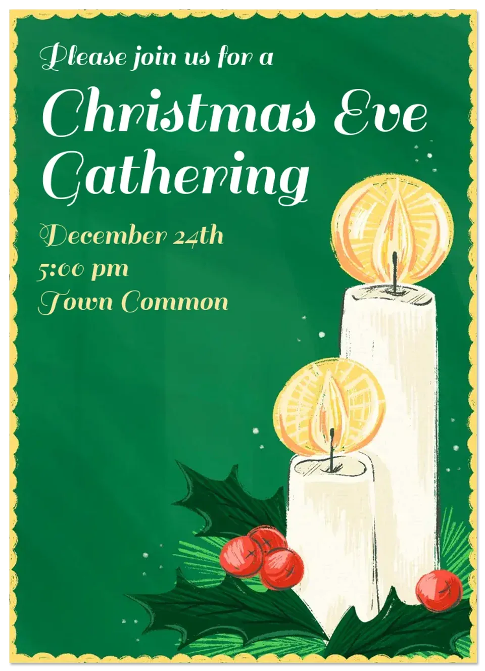 Vintage Candlelight card