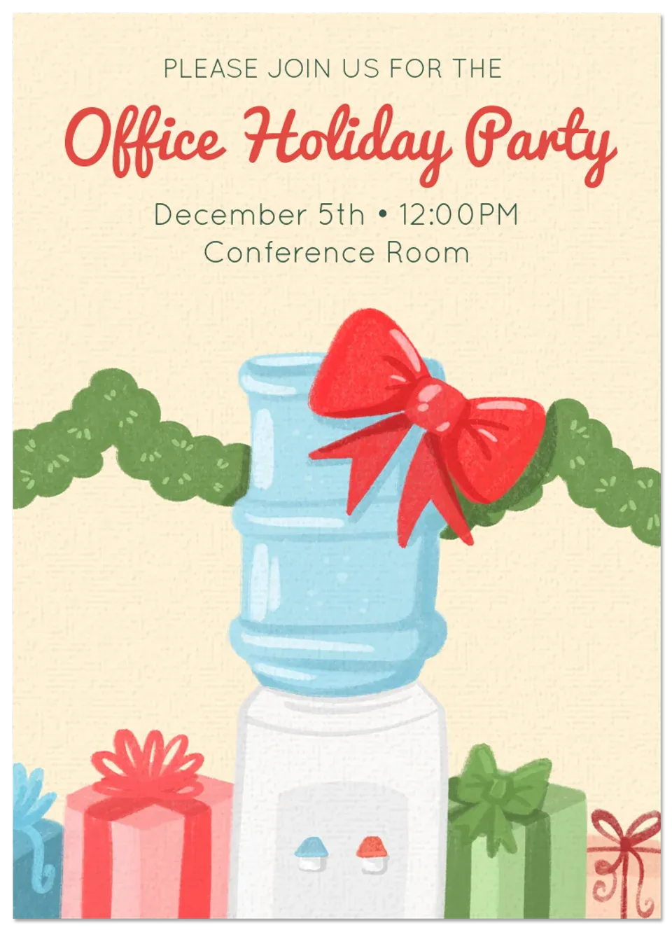 Holiday Water Cooler card