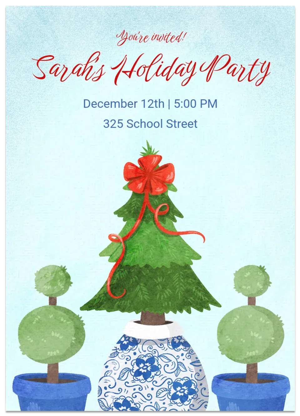 Chinoiserie Christmas card