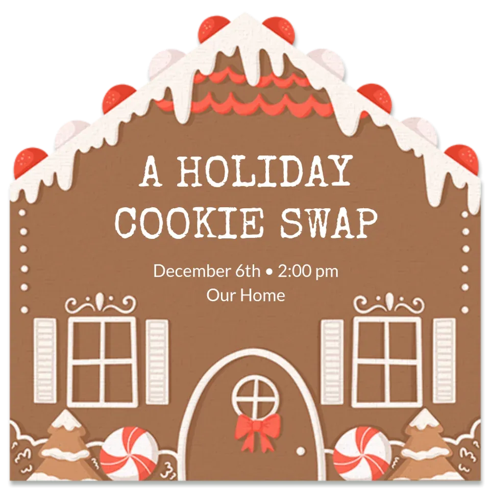 Frosted Gingerbread House card