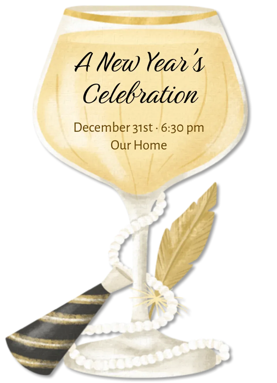 New Year's Cocktail card