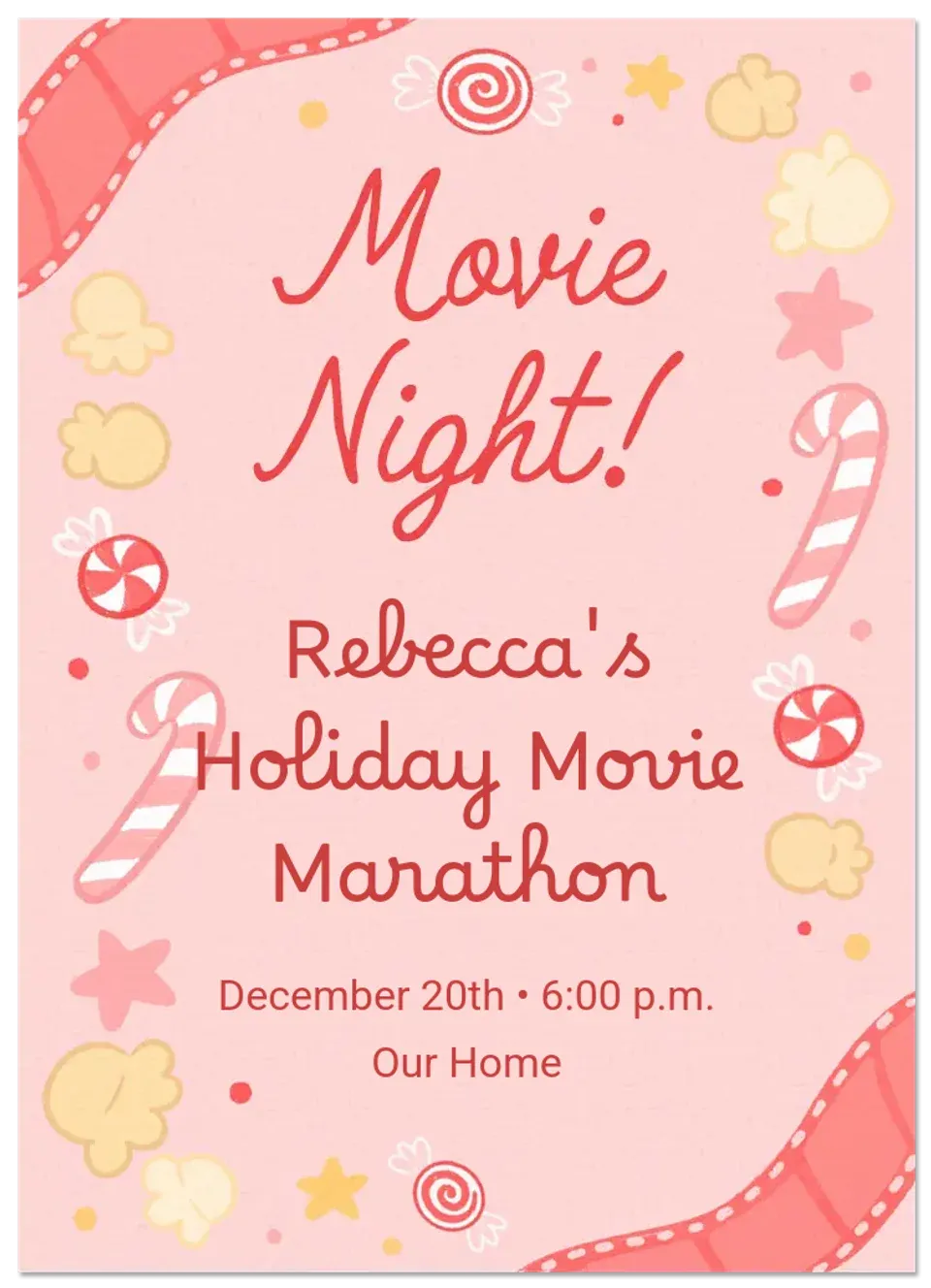 Christmas Movie Border card