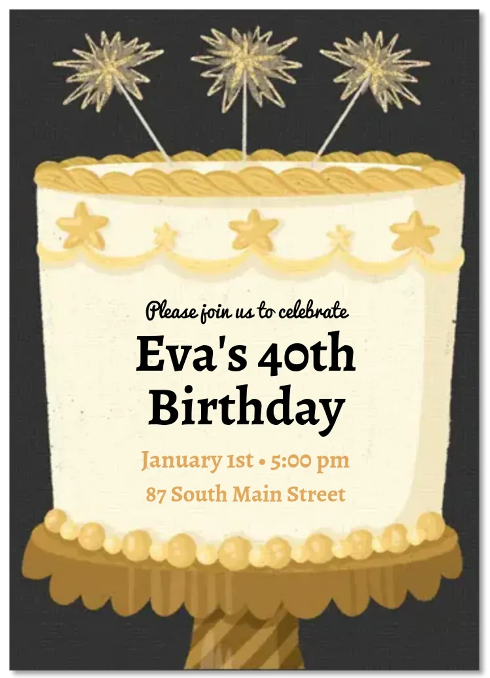 New Year's Birthday card