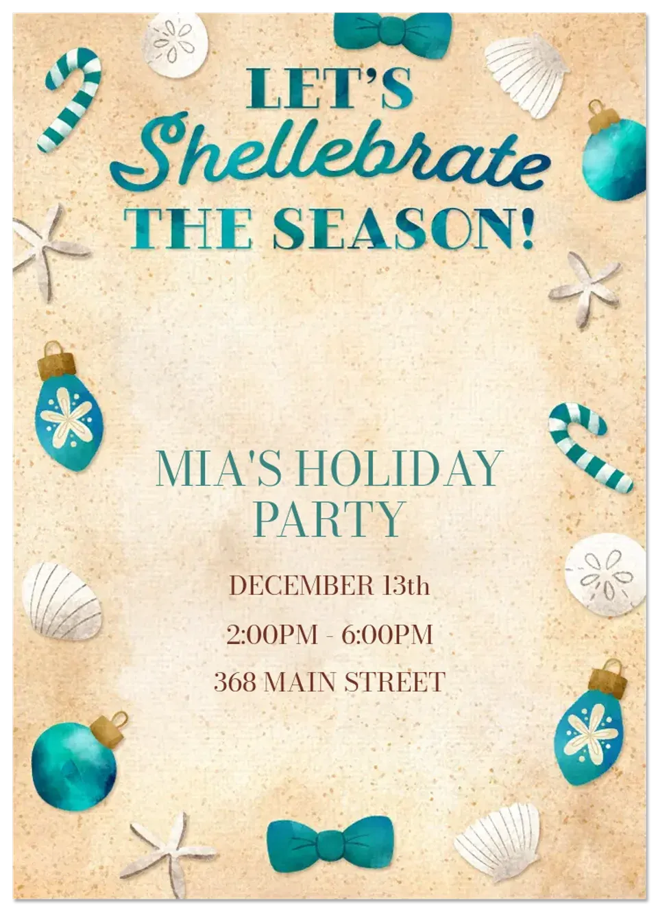 Shellebrate the Season card