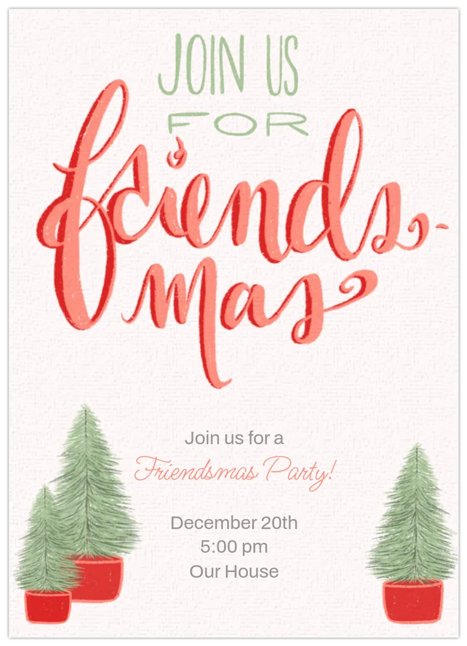 Holly Jolly Friendsmas card