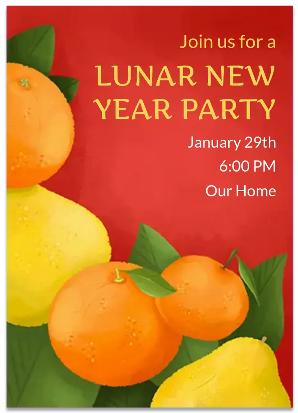 New Year Citrus card