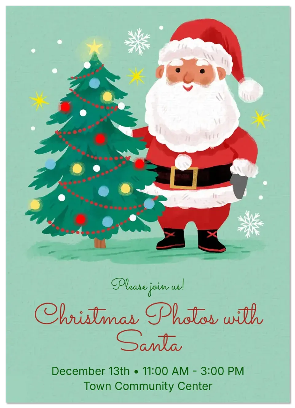 Jolly Saint Nick card