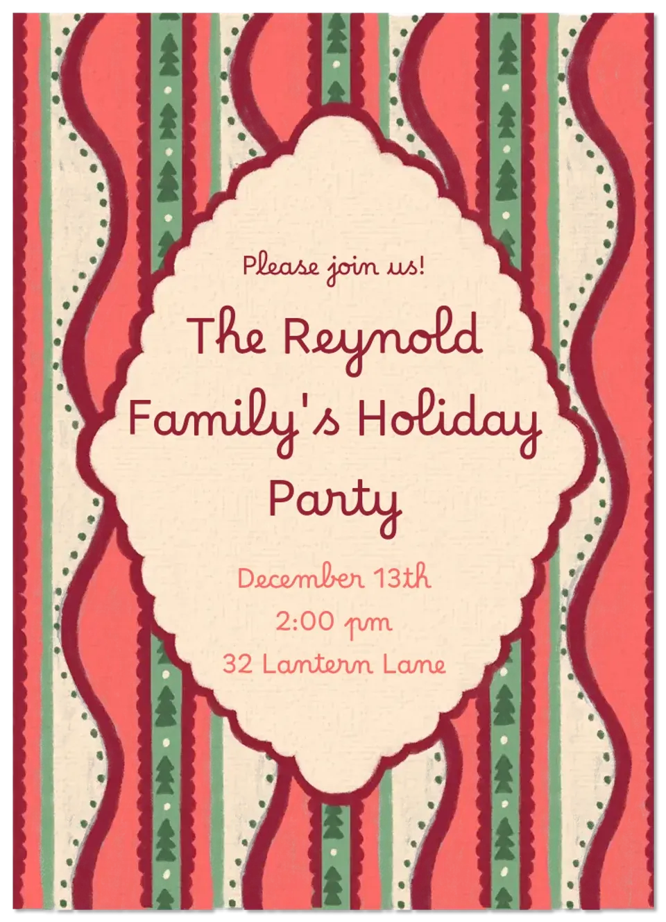 Vintage Christmas Wallpaper card