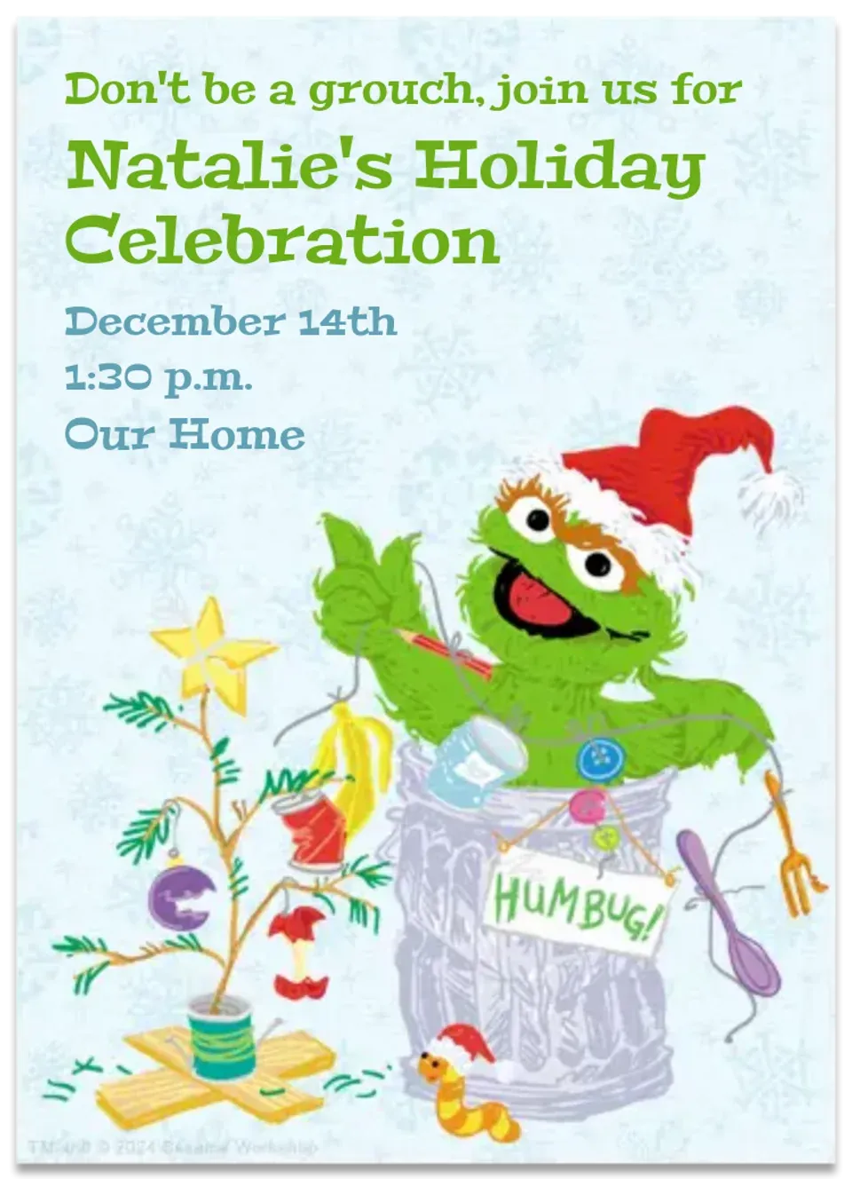 Sesame | Oscar Humbug card