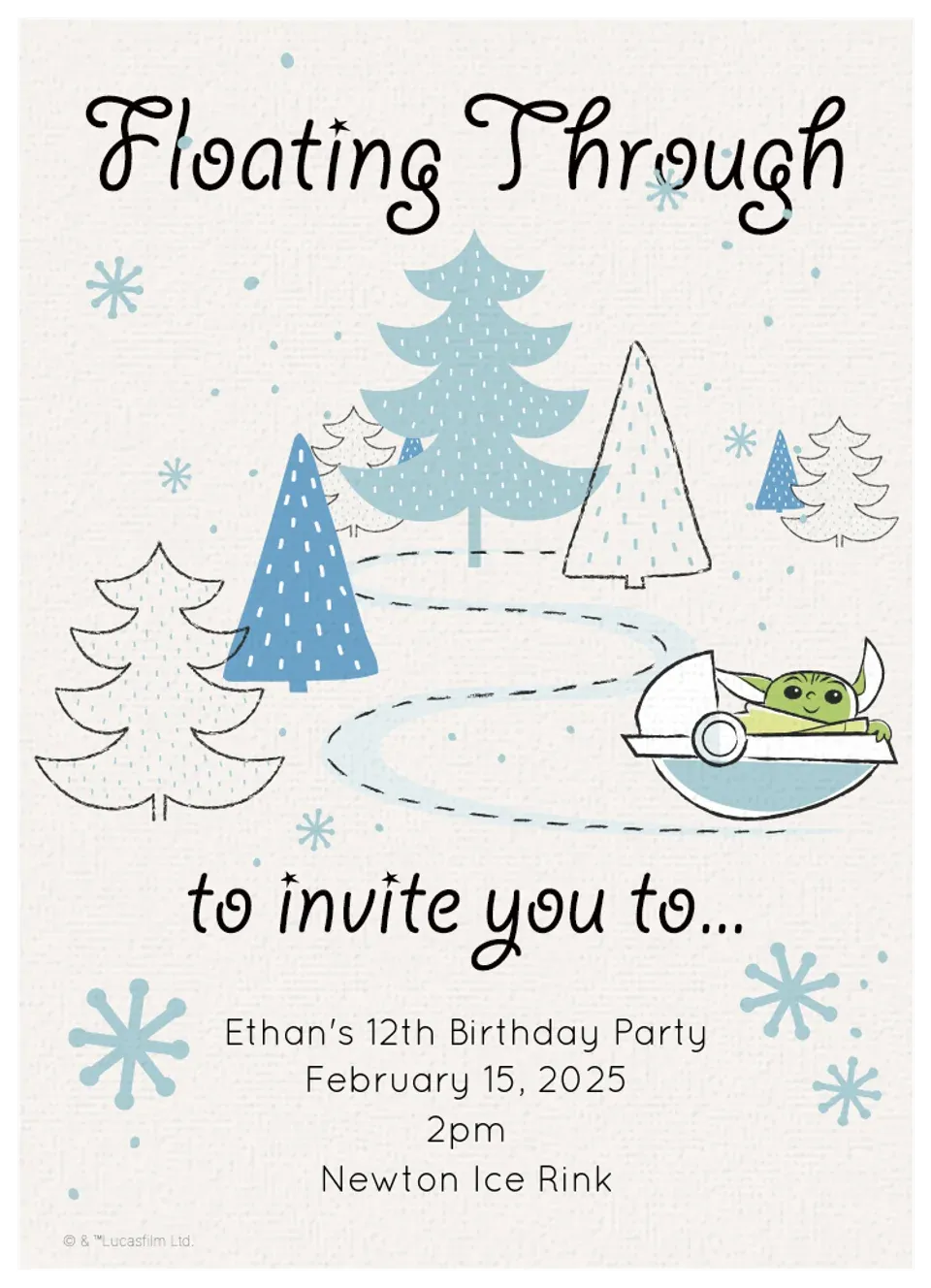 Star Wars | Winter Grogu card