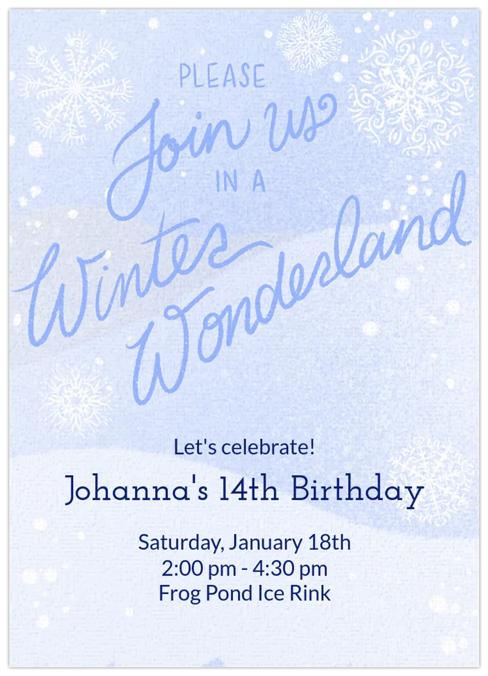 Snow Flake Wonderland card