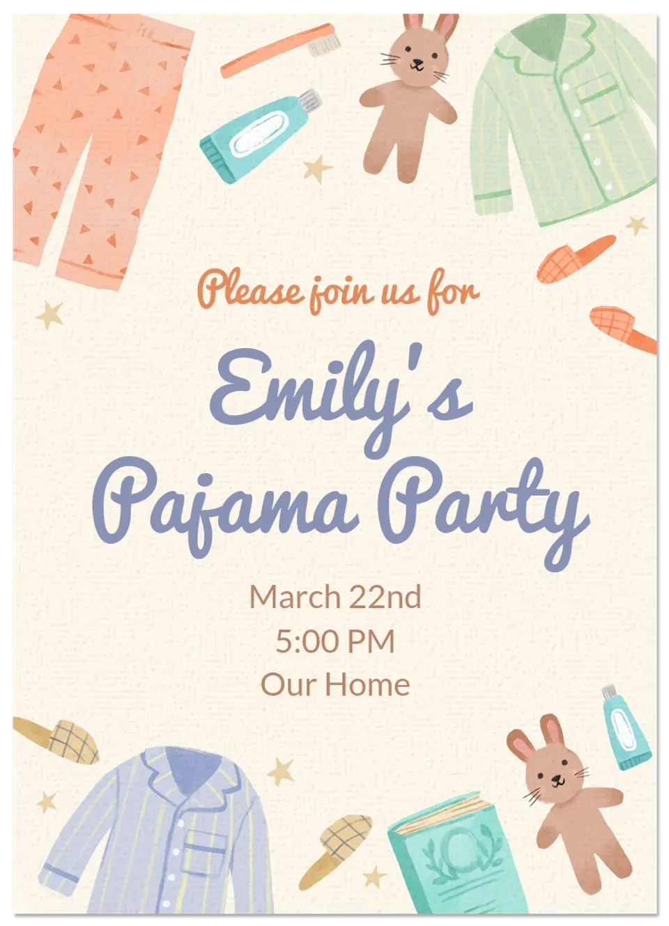 PJ Party card
