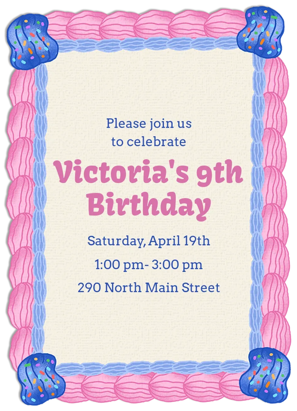 Sheet Cake Birthday card