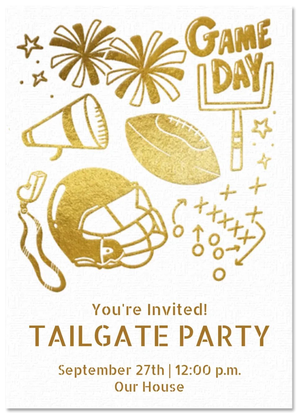 Golden Game Day card