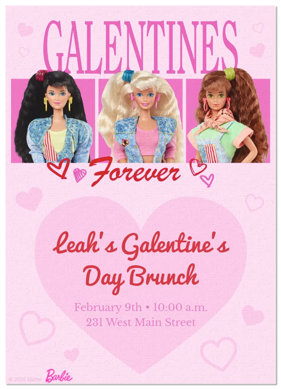 Barbie | Galentine's card