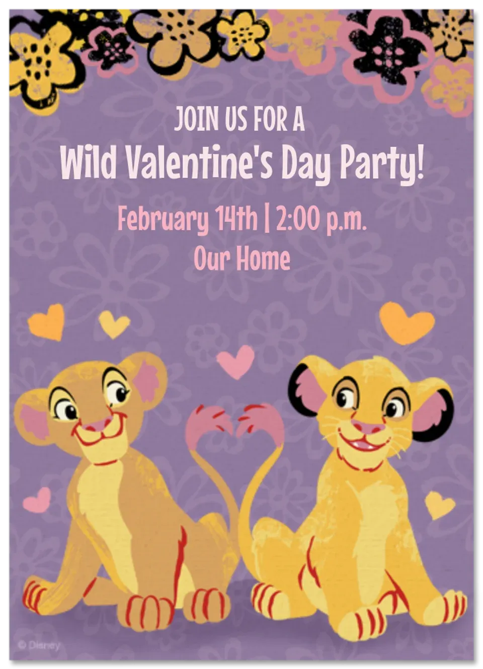 Lion King Valentine card