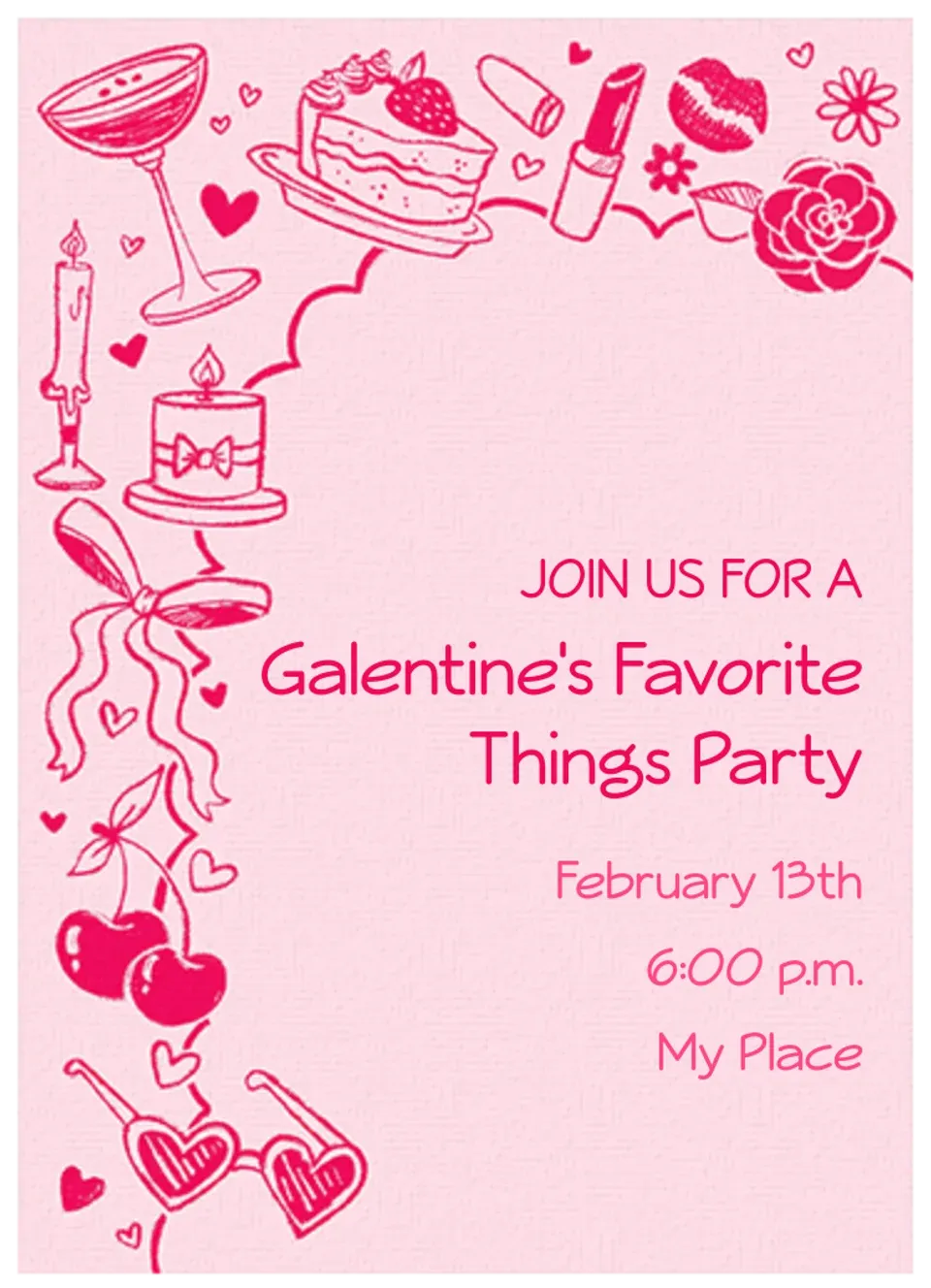 Galentine's Favorite Things card