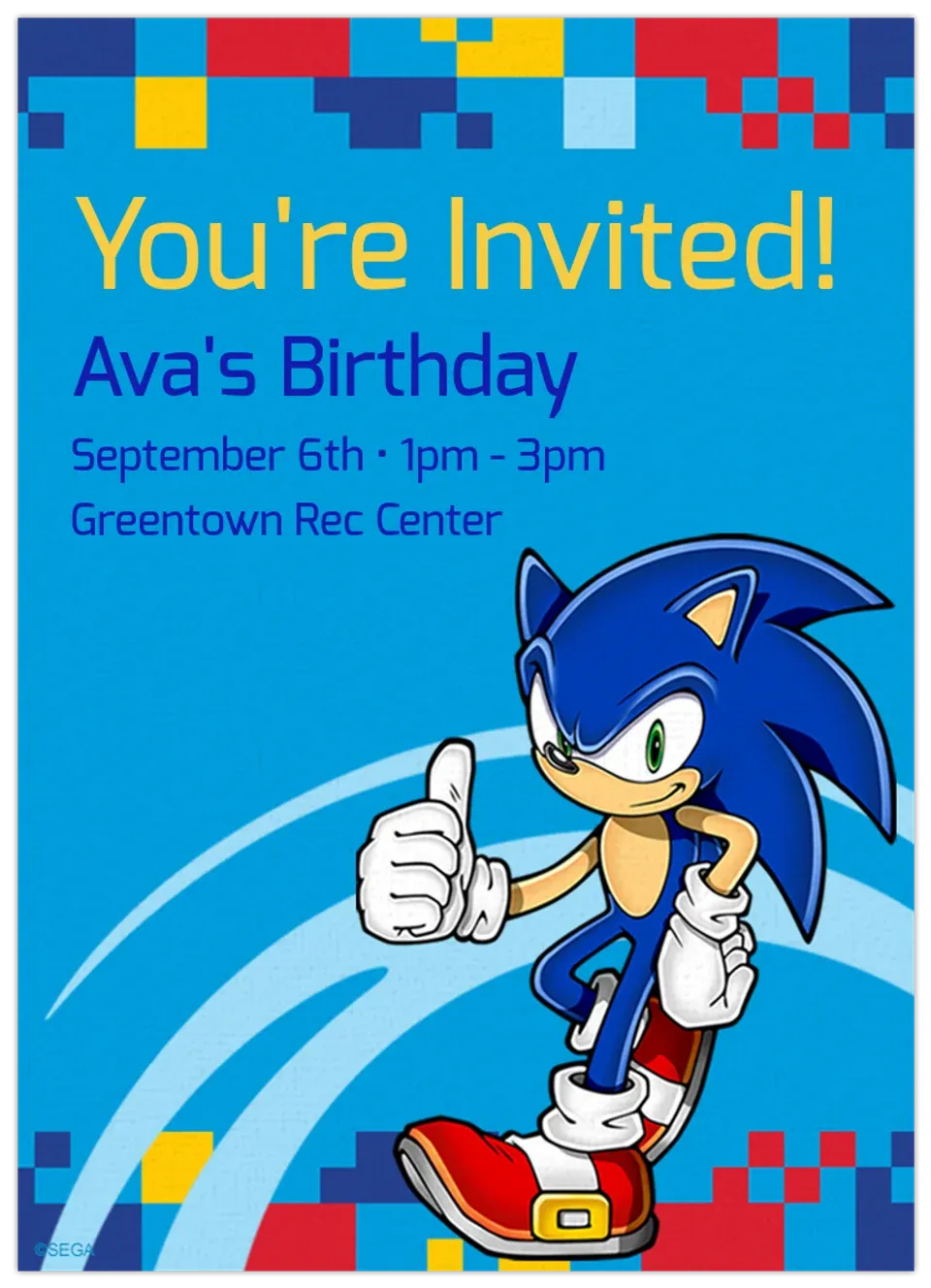 Sonic | Party card