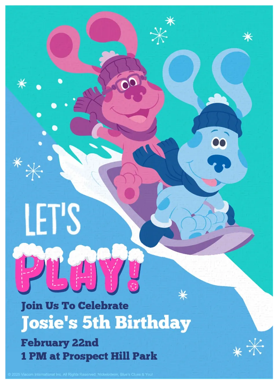 Blues Clues Winter card