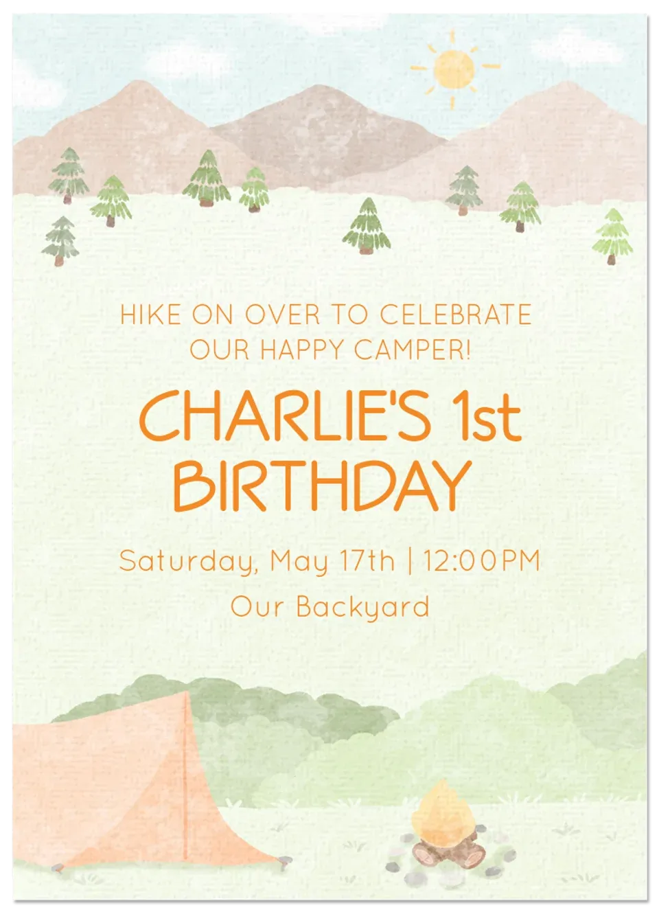 One Happy Camper card