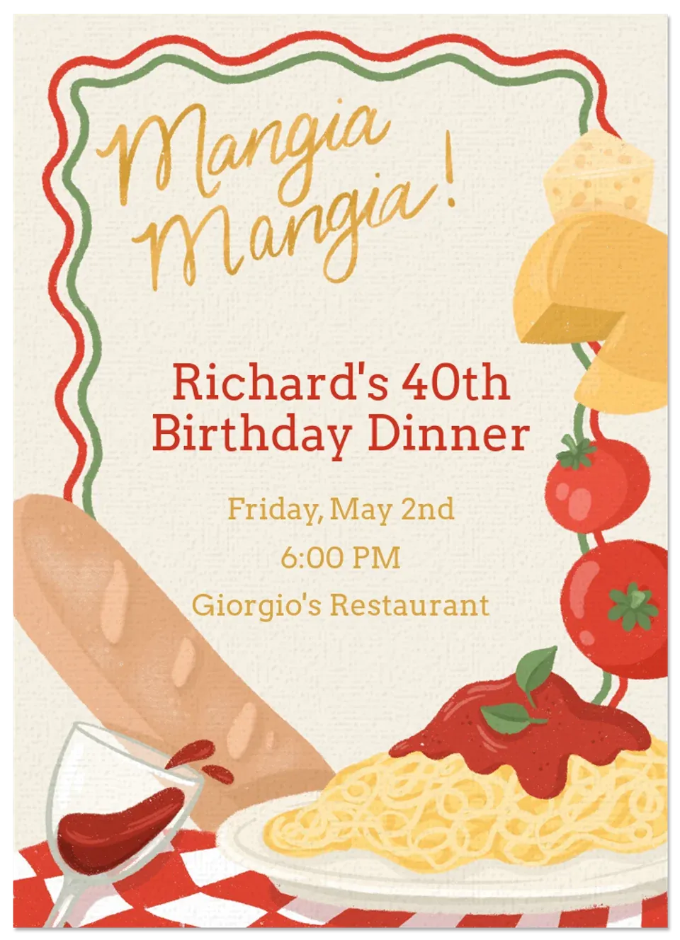 Mangia Mangia card