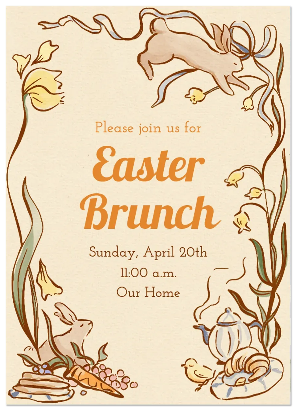 Inky Brunch card