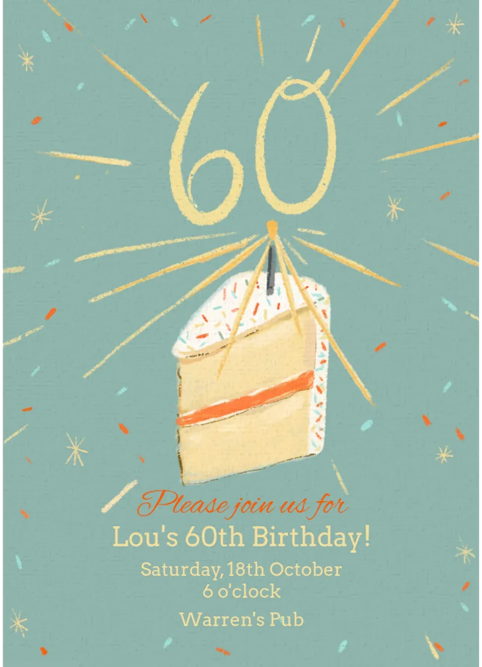 Milestone Birthday Candle 60 card