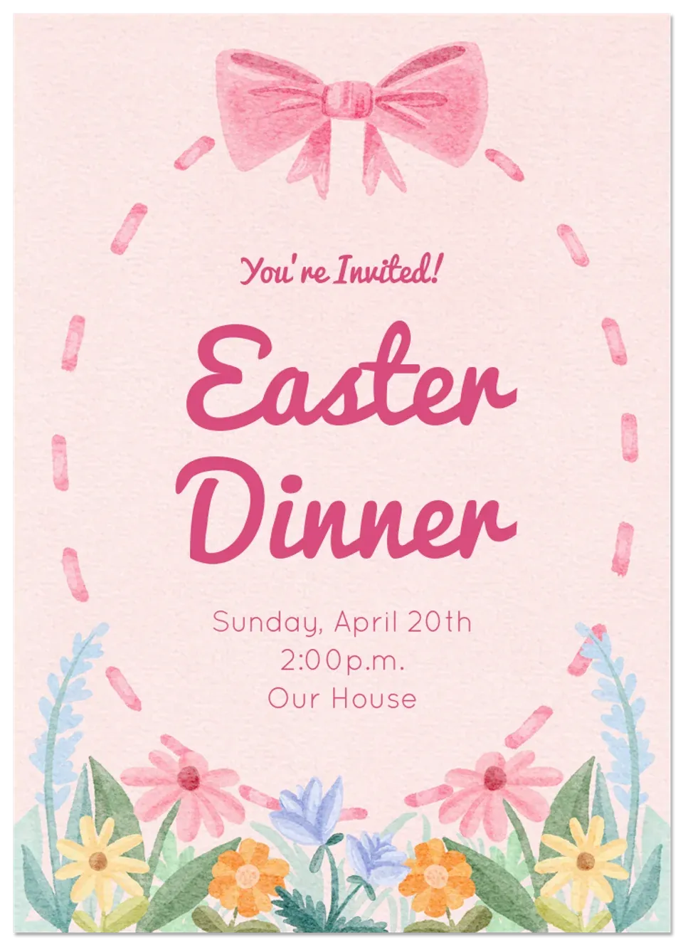 Watercolor Easter card