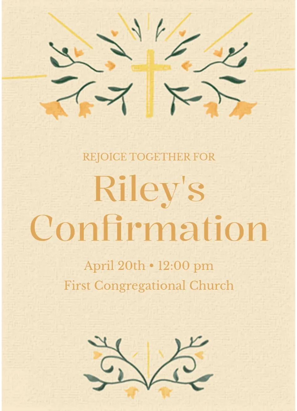 Crucifix Botanicals card