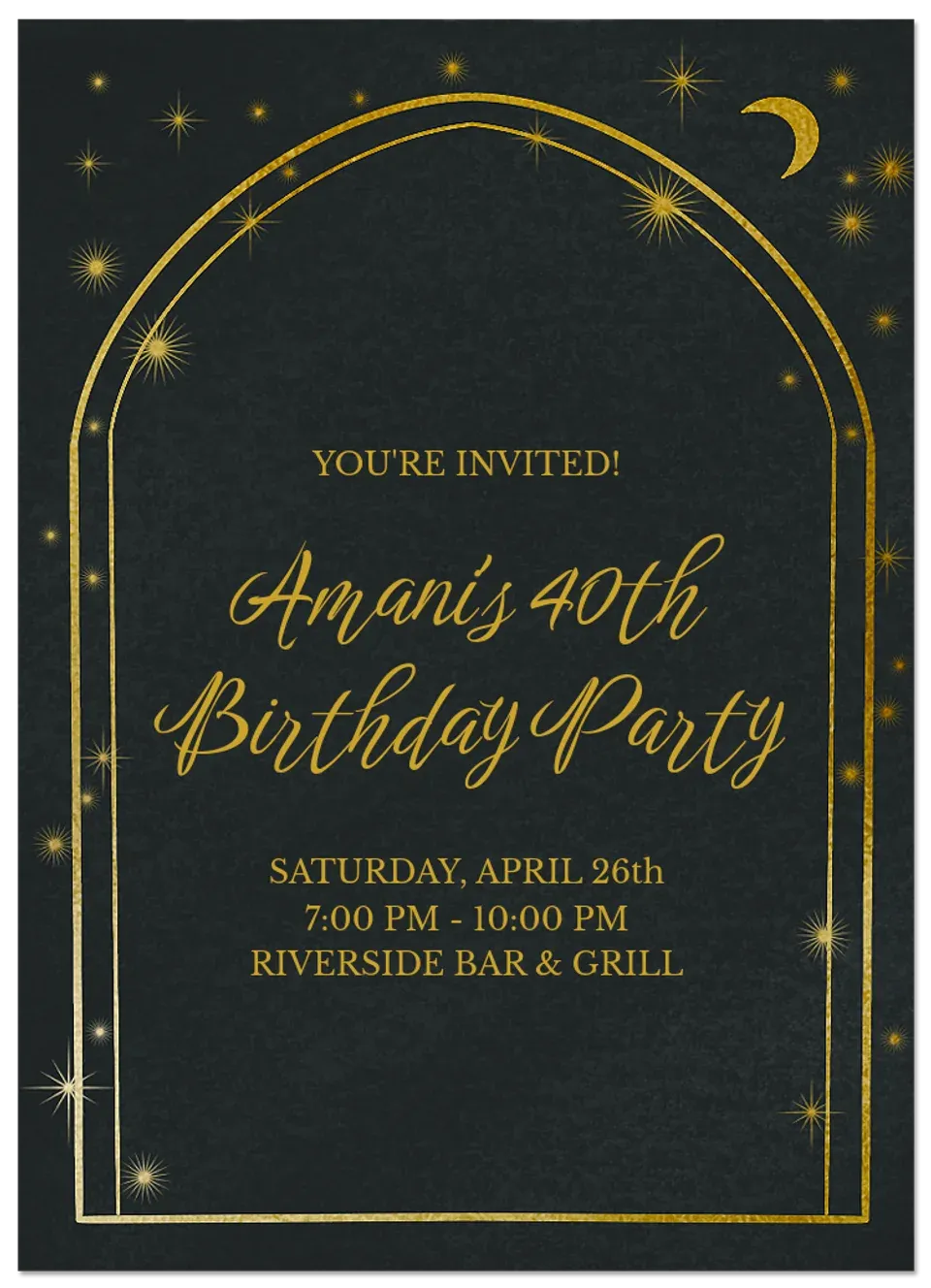 Celestial Birthday card