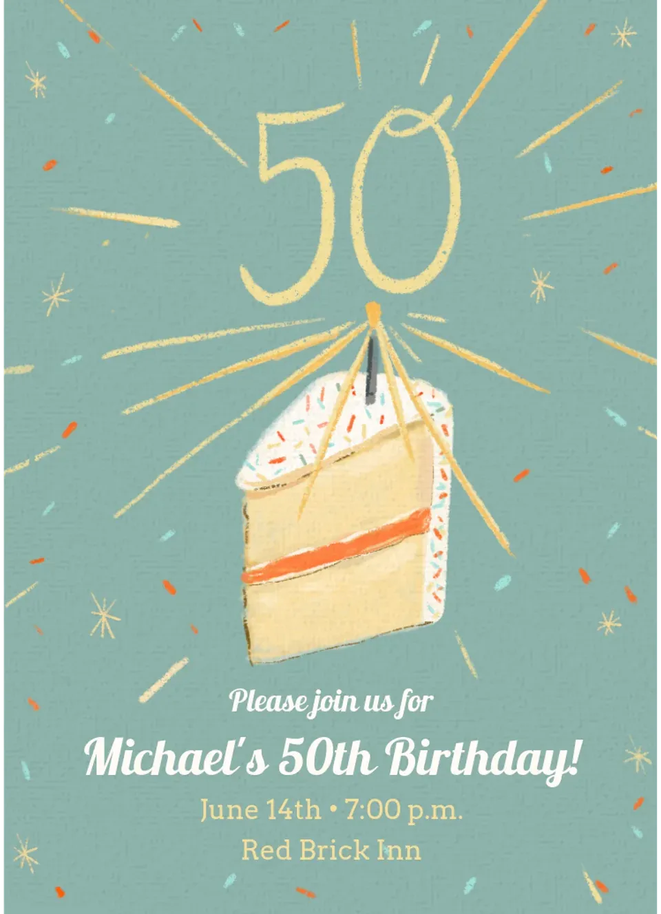 Milestone Birthday Candle 50 card