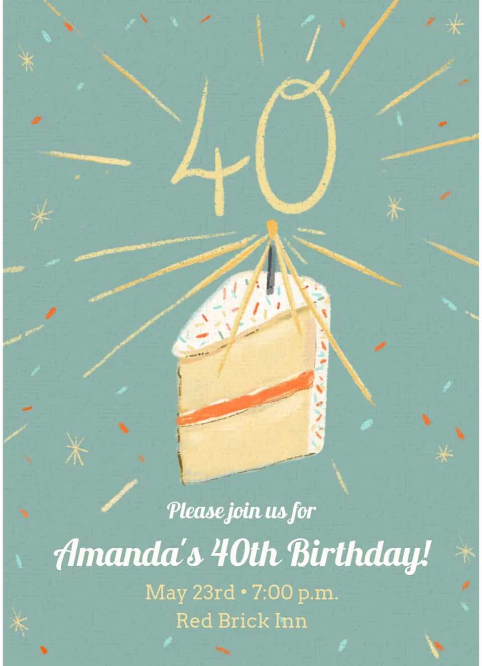 Milestone Birthday Candle 40 card