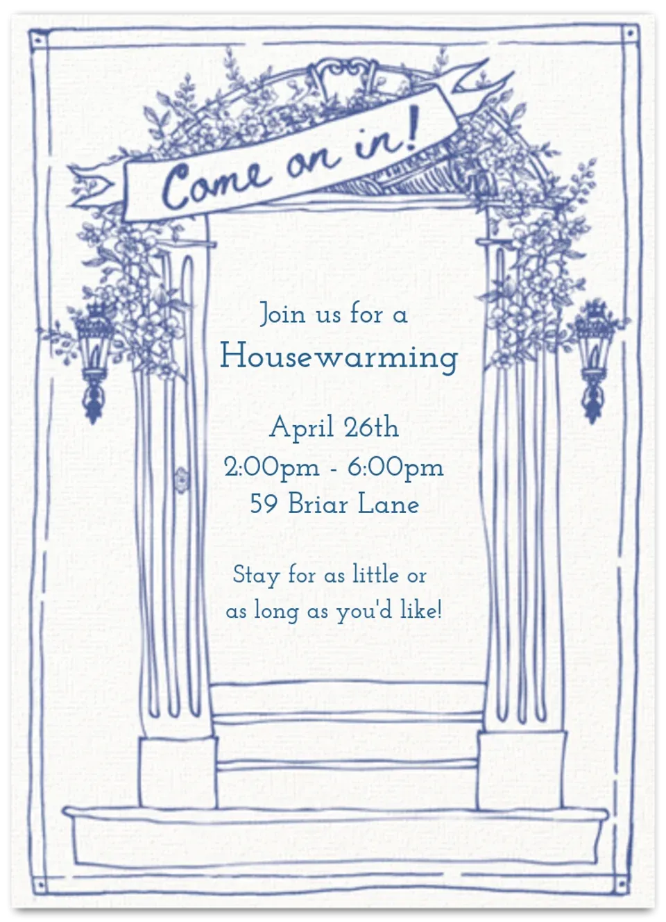 Floral Housewarming card