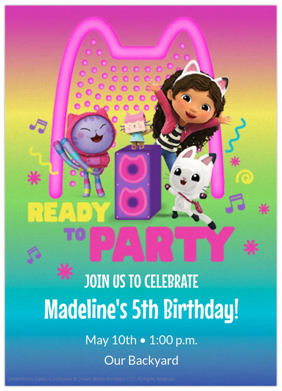 Gabby's Dollhouse | Ready to Party card